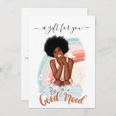 Good Mood Black Woman Cadeaubon (Voorkant / Achterkant)