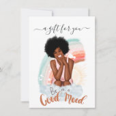 Good Mood Black Woman Cadeaubon (Voorkant)