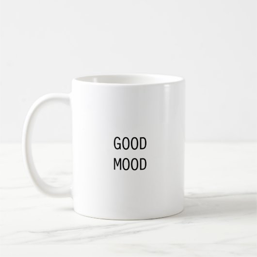 Good Mood Minimalist Positive Coffee Mok (Links)