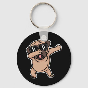 Good Mood Pug met zonnebril Dabbel Sleutelhanger
