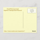 Good Mooooning Highland Bull Briefkaart (Achterkant)