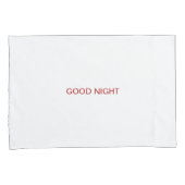 Good Morning and Good Night Red Text Pillowcases Kussensloop (Voorkant-Rechts)