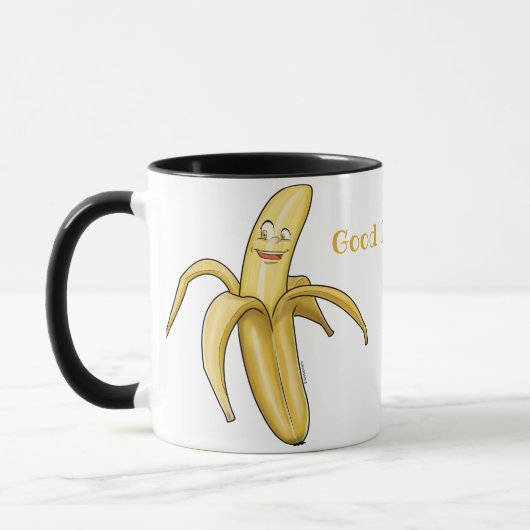 Good Morning Banana Mok - gekapte gele cartoon (Links)