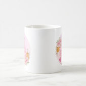"Good Morning Beauful"-script, roze Floral Koffiemok (Center)