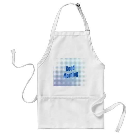 Good Morning Blue Dots Standaard Schort (Voorkant)
