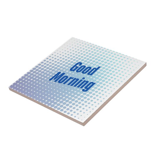 Good Morning Blue Dots Tegeltje (Zijkant)