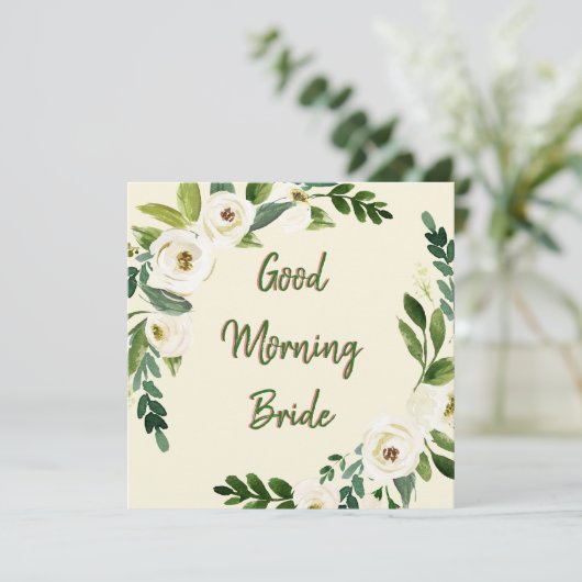 Good Morning Bride Kaart (Staand voorkant)