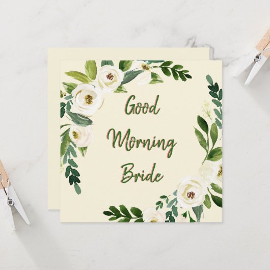 Good Morning Bride Kaart (Voorkant / Achterkant in situ)