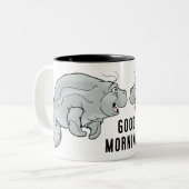 Good Morning Buddy Manatee Coffee Mok (Voorkant links)