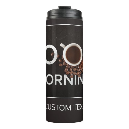 Good Morning Coffee aangepaste tumbler Thermosbeker (Voorkant)