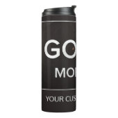 Good Morning Coffee aangepaste tumbler Thermosbeker (Gedraaid links)