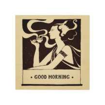  Good Morning Coffee Art Nouveau Woman