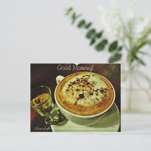 Good Morning Coffee Briefkaart (Staand voorkant)