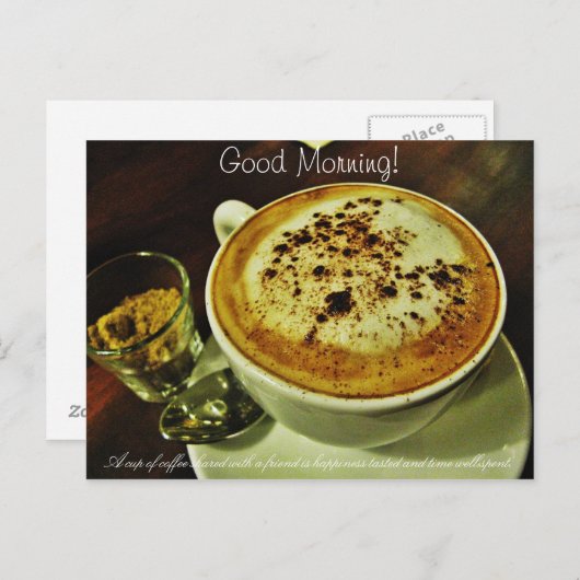 Good Morning Coffee Briefkaart (Voorkant / Achterkant)