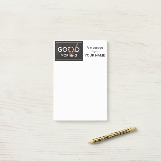 Good Morning Coffee Custom Post-It notes (Op bureau)