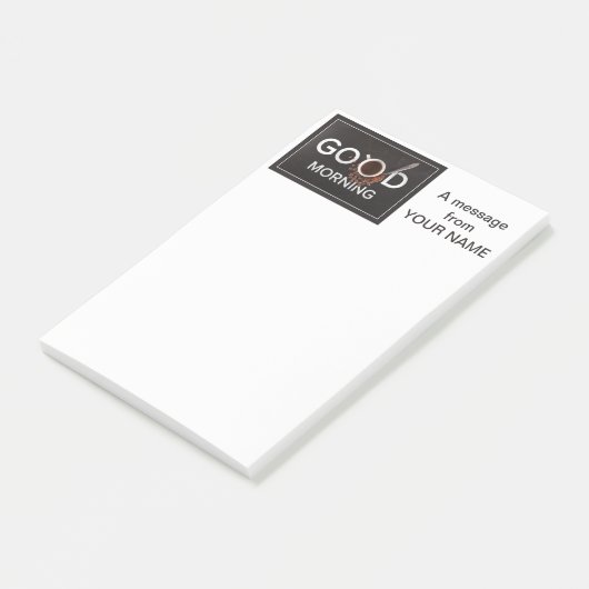 Good Morning Coffee Custom Post-It notes (Schuin)