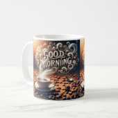 Good Morning Coffee Mok – Begin uw dag met Styl (Voorkant links)