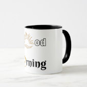 "Good Morning" Coffee Mok - Me Time Mok voor Vrede (Voorkant rechts)