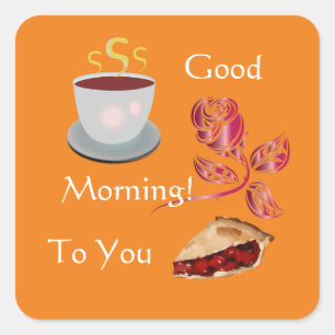 Good Morning Coffee n Pie Sticker