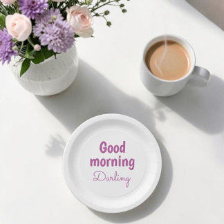 Good Morning Darling Romantic Paper Plates Papieren Bordje