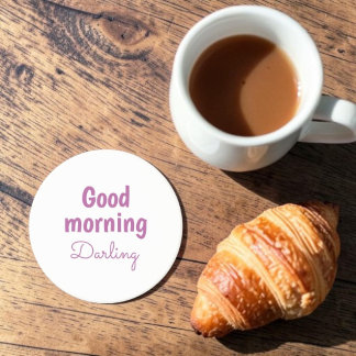 Good Morning Darling Sandstone Coaster Zandsteen Onderzetter