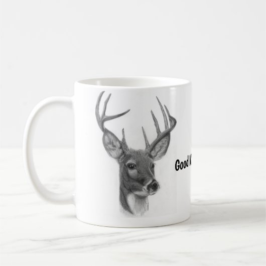 Good Morning Deer Coffee Mok (Links)