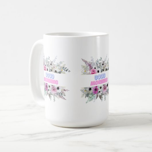 Good Morning Floral Mok (Voorkant links)