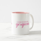 Good Morning Gorheerlijk Tweekleurige Koffiemok (Voorkant rechts)