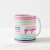 Good Morning Gorheerlijk Tweekleurige Koffiemok (Voorkant rechts)