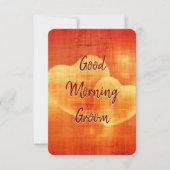 Good Morning Groom Kaart (Voorkant)