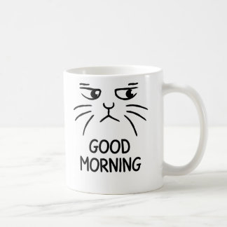 Good Morning – Grumpy Cat Face Coffee Mug Koffiemok