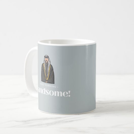 Good Morning Handsome Arab Man Coffee Mok (Voorkant links)
