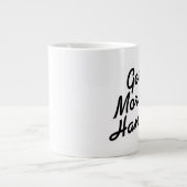 Good Morning Handsome zwart-white jumbo mok (Voorkant)