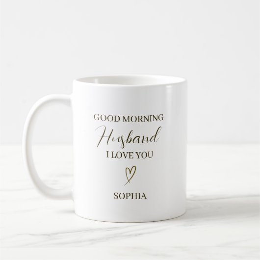Good Morning Husband Personalized Romantic Gift Koffiemok (Links)