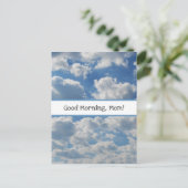 Good Morning Mam Beauful Clouds-fotosjabloon Briefkaart (Staand voorkant)