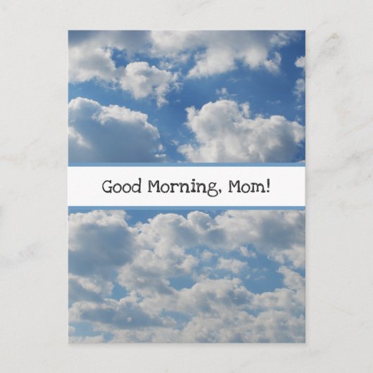 Good Morning Mam Beauful Clouds-fotosjabloon Briefkaart (Voorkant)