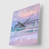 Good Morning Navarra Beach Pier Wall klok (Hoek)