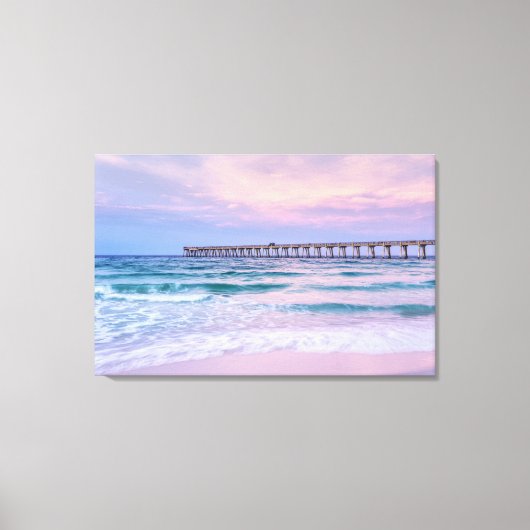 Good Morning Navarre Beach Pier Canvas Afdruk (Voorkant)