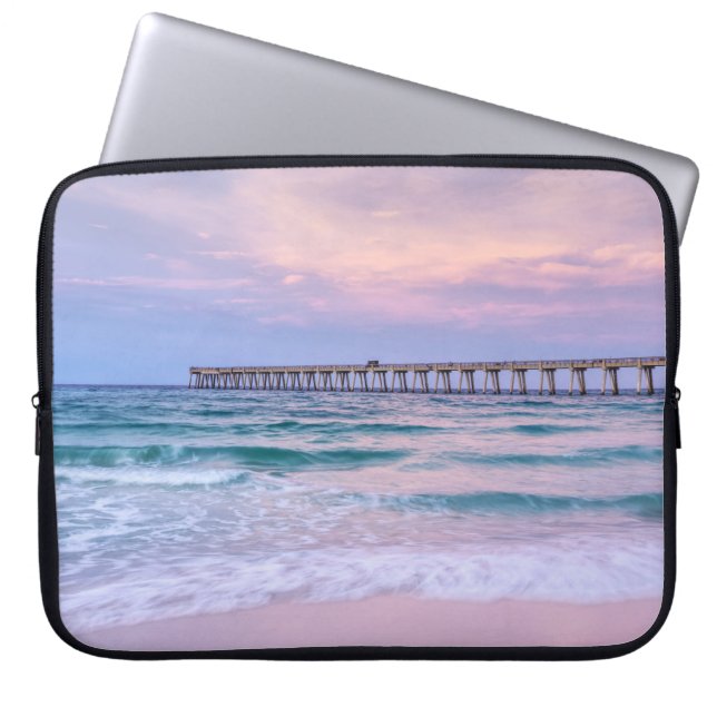 Good Morning Navarre Beach Pier Laptop Sleeve (Voorkant)