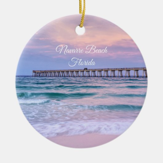 Good Morning Navarre Beach Pier Ornament Souvenir (Voorkant)