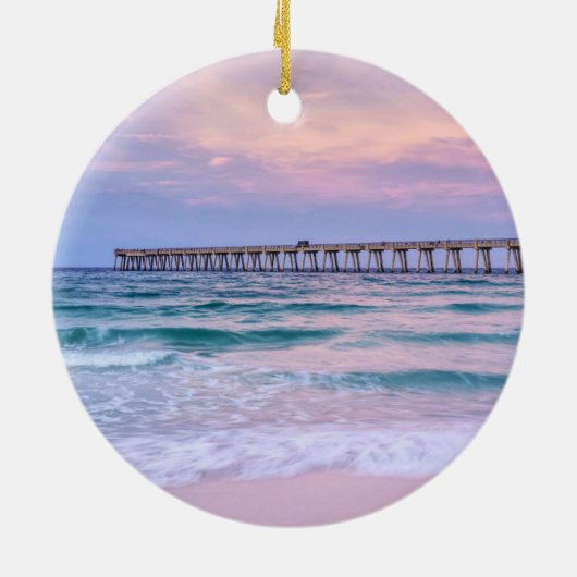 Good Morning Navarre Beach Pier Ornament Souvenir (Achterkant)
