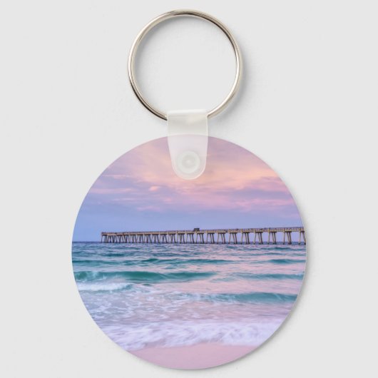 Good Morning Navarre Beach Pier Sleutelhanger (Voorkant)