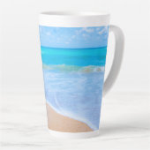 Good Morning Ocean Blue Water Tall Latte Mok (Rechterhoek)