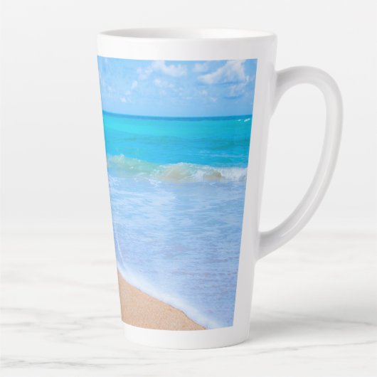 Good Morning Ocean Blue Water Tall Latte Mok (Rechts)