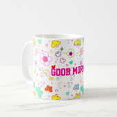GOOD MORNING PATTERN MUG KOFFIEMOK (Voorkant links)