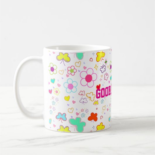 GOOD MORNING PATTERN MUG KOFFIEMOK (Links)