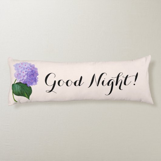 Good Morning Pink Hydrangea Body Pillow Lichaamskussen (Achterkant)