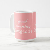 Good Morning Prachtige roze Coffee cup mok (Voorkant links)