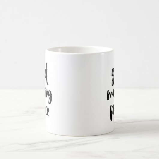 Good Morning Prince Black Moderne Typografie Mok (Center)