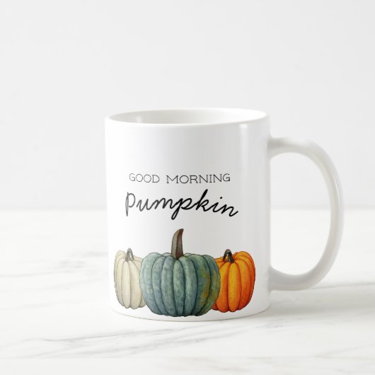 Good Morning Pumpkin Personalized Herfst Pumpkins Koffiemok (Rechts)